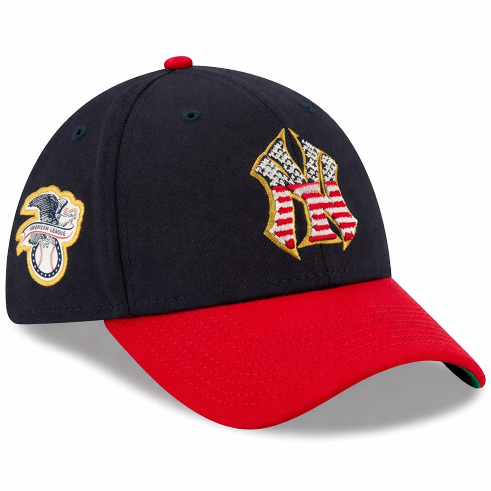 New Era Brown and Red Cap with Patriotic Logo fitted